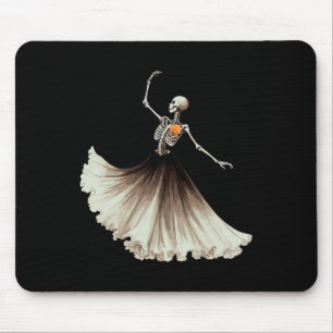 Tapis De Souris Skeleton Ballerina Ballet Danse Halloween Femmes G