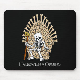 Tapis De Souris Skeleton Bones Throne Fun Halloween Garçons Filles