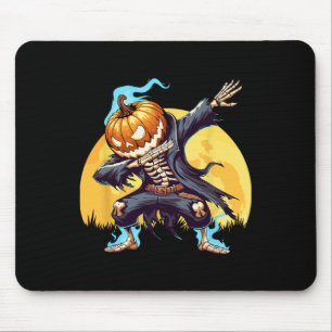 Tapis De Souris Skeleton Citrouille sans tête Dab Dance Boys Hallo