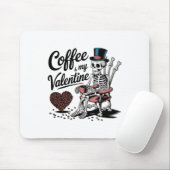 Tapis De Souris Skeleton Coffee Is My Valentine Funny Coffee Drink (Avec souris)