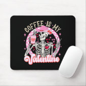 Tapis De Souris Skeleton Coffee Is My Valentine Funny Valentines D (Avec souris)