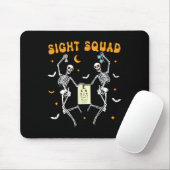 Tapis De Souris Skeleton Dancing Sight Squad Halloween Optométrist (Avec souris)