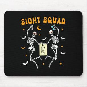 Tapis De Souris Skeleton Dancing Sight Squad Halloween Optométrist