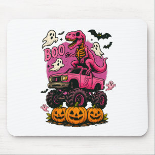 Tapis De Souris Skeleton Dinosaur T Rex Riding Monster Truck Breas