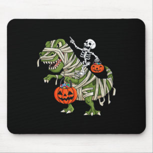 Tapis De Souris Skeleton équitation maman T Rex Halloween Garçons