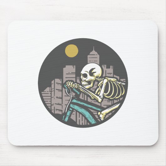 Tapis De Souris Skeleton équitation vélo (Devant)