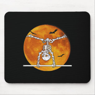Tapis De Souris Skeleton Gymnastique Halloween barre horizontale