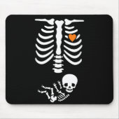 Tapis De Souris Skeleton Halloween Maternity Funny Pregnancy 2025 (Devant)