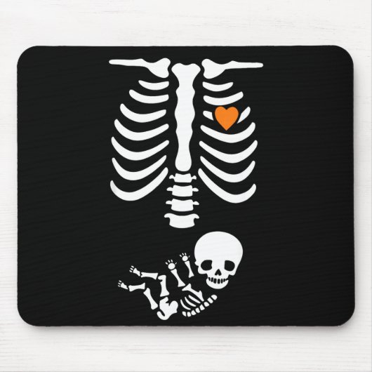 Tapis De Souris Skeleton Halloween Maternity Funny Pregnancy 2025 (Devant)