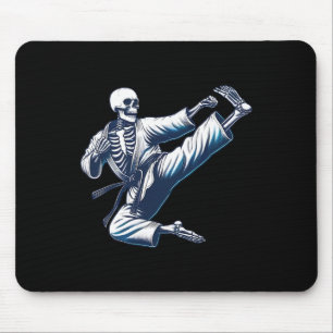 Tapis De Souris Skeleton Karate Kick Martial Arts Kickboxing Mixed