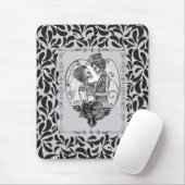 Tapis De Souris Skeleton Love Couple Mariage Danse (Avec souris)