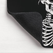 Tapis De Souris Skeleton Messy Bun Drinking Coffee Halloween Costu (Coin)