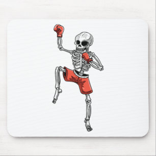 Tapis De Souris Skeleton Muay Thai Halloween Kickboxing Mixed mart