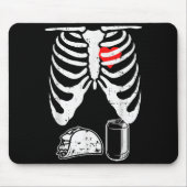 Tapis De Souris Skeleton Pregnancy Taco Beer Xray Halloween Soon D (Devant)