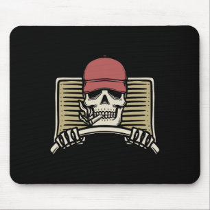 Tapis De Souris Skeleton Trucker Lazy Halloween Costume crâne Truc