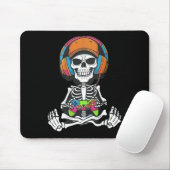 Tapis De Souris Skeleton Video Game Halloween Gaming Gamer Boys Me (Avec souris)