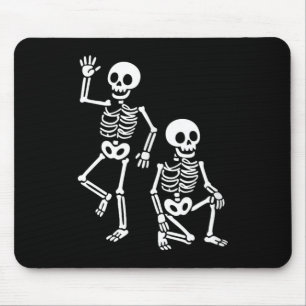 Tapis De Souris Skeletons de fête subtil Halloween Clic Funny Éffr