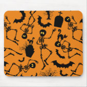 Tapis De Souris Skeletons d'Halloween Macabre Dance (Devant)