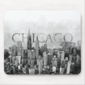 Tapis De Souris Sketch Skyline de Chicago (Devant)
