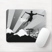 Tapis De Souris ski. (Avec souris)