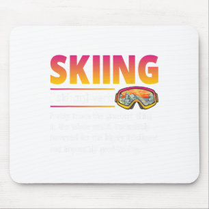 Tapis De Souris Ski 90s 80s Skiing Outfit Retro Skiing Définition
