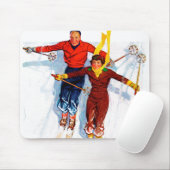 Tapis De Souris Ski alpin de couples (Avec souris)