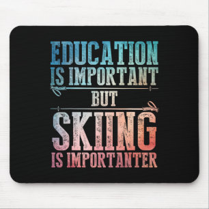 Tapis De Souris Ski Art Pour Hommes Femmes Enfants Sport D'Hiver L