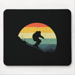 Tapis De Souris Ski cool Pour Hommes Femmes Ski Rétro Ski Snow Ski