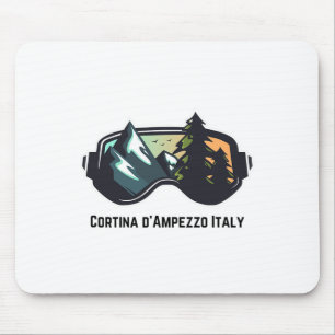 Tapis De Souris Ski Cortina D'ampezzo Italie Ski De Montagne T Hom