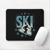 Tapis De Souris Ski - Course en descente alpine Freestyle  (Avec souris)