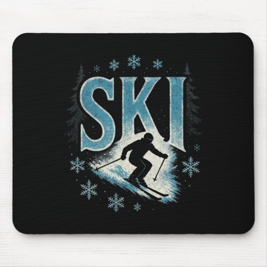 Tapis De Souris Ski - Course en descente alpine Freestyle  (Devant)