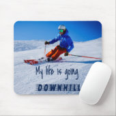 Tapis De Souris Ski de descente Funny Motivational Ski de neige (Avec souris)
