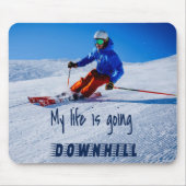 Tapis De Souris Ski de descente Funny Motivational Ski de neige (Devant)