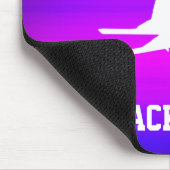 Tapis De Souris Ski de neige ; Violet bleu vif et Magenta (Coin)