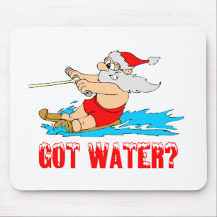 Tapis De Souris Ski d'eau Père Noël
