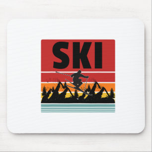 Tapis De Souris Ski Funny Skier Cool Snowboarder Mountain Ski M
