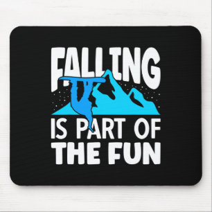 Tapis De Souris Ski Resort Falling Fait Partie Du Fun Snowboard