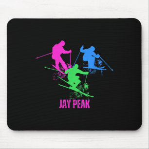 Tapis De Souris Ski Retro Jay Peak Vermont Skier 90s