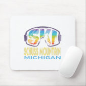 Tapis De Souris Ski Schuss Mountain Michigan Skiing Vacation (Avec souris)