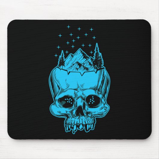 Tapis De Souris Ski Snowboard Skull Rider (Devant)