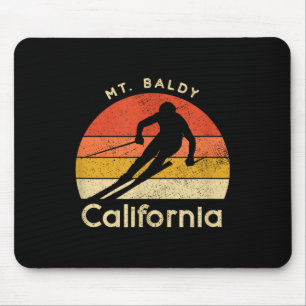 Tapis De Souris Ski Vintage Mt. Baldy Californie