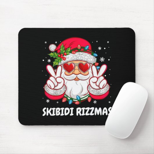 Tapis De Souris Skibidi Rizzmas Christmas Funny Santa Claus Xmas P (Avec souris)