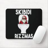 Tapis De Souris Skibidi Rizzmas Funny Toilet Santa Claus Christmas (Avec souris)