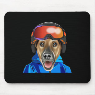Tapis De Souris Skier Smoier Fox Terrier Snowboard Pocket