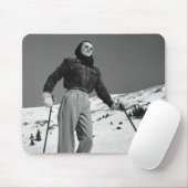 Tapis De Souris Skieur de femme (Avec souris)
