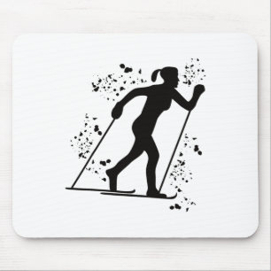 Tapis De Souris Skieur de fond Ski nordique Xc _2