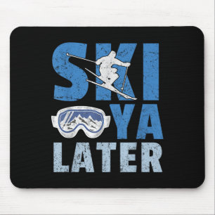 Tapis De Souris Skieur drôle de montagne de snowboardeur cool Ski