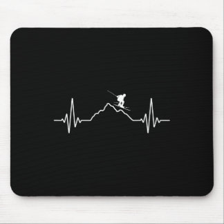 Tapis De Souris Skiing Heartbeat Ski Gift For Skiers _2 