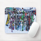 Tapis De Souris Skis and Poles (Avec souris)