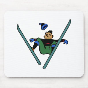 Tapis De Souris Skis Schi sking Accident